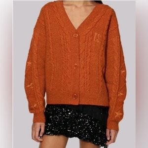 TAYLOR SWIFT The Life of a Showgirl Orange Cardigan, Size S